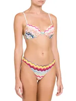 2-Piece Chevron Balconette Bikini Set