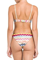 2-Piece Chevron Balconette Bikini Set