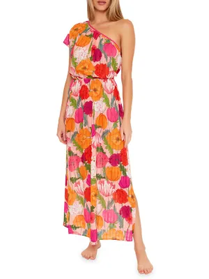 Sunny Bloom Asymmetric Maxi Dress