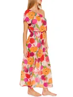 Sunny Bloom Asymmetric Maxi Dress