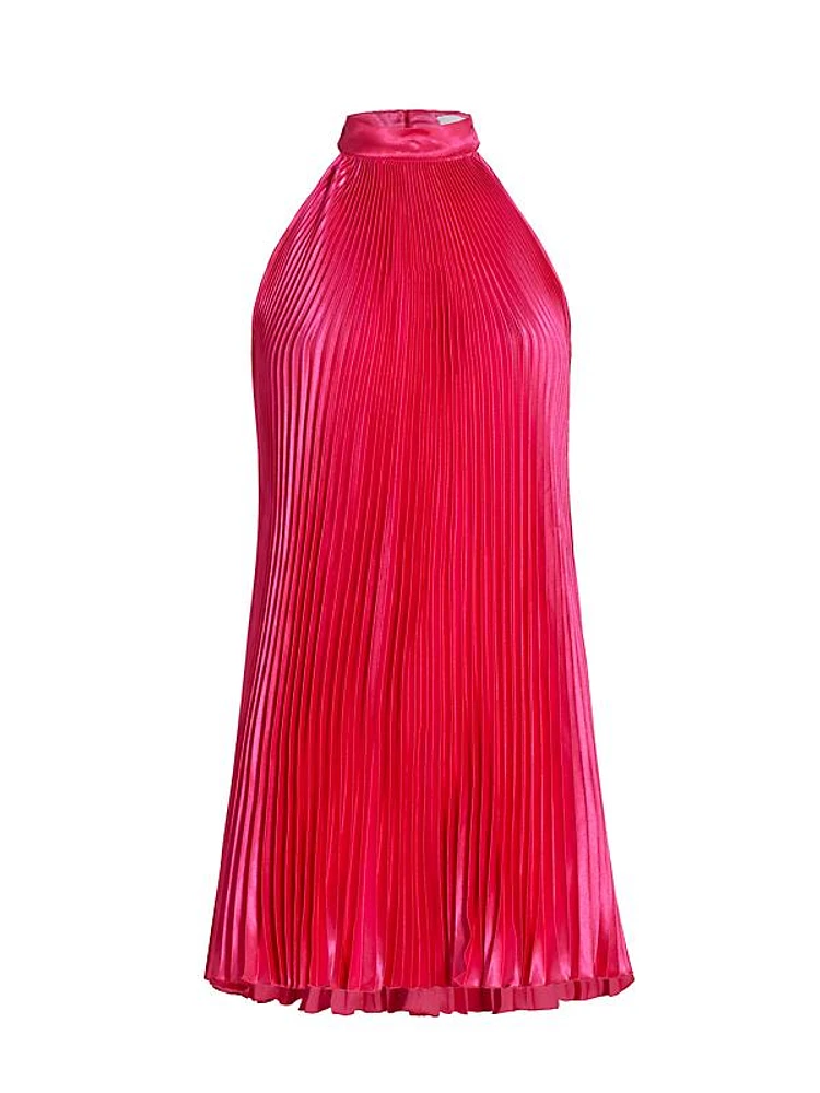 Amour Sleeveless Pleated Minidress