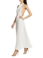 Renaissance Sleeveless Pleated Gown