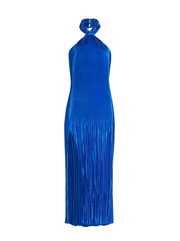 Soiree Sleeveless Pleated Gown