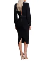 Signature Lover Man Keyhole-Back Midi-Dress