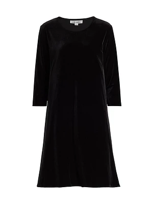 Stretch Velvet A-Line Dress