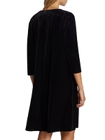 Stretch Velvet A-Line Dress