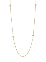 Love By The Yard 18K Yellow Gold & 0.28 TCW Diamond Station Necklace/33"