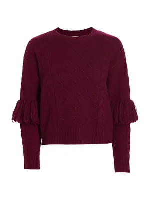 Fringe Wool-Blend Sweater