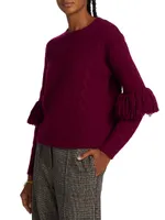 Fringe Wool-Blend Sweater