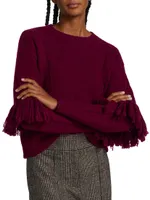 Fringe Wool-Blend Sweater