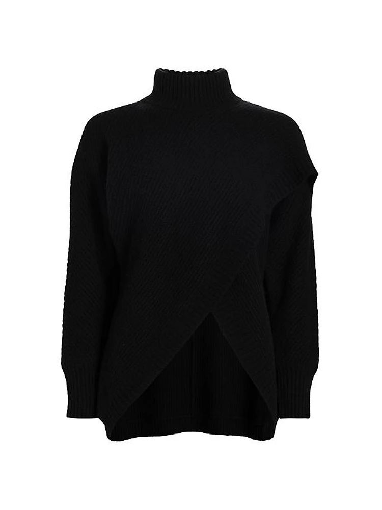 Cross-Front Cashmere Sweater