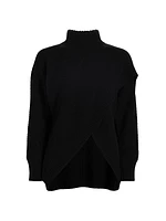 Cross-Front Cashmere Sweater