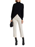 Cross-Front Cashmere Sweater