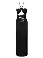 Veranera Cut-Out Halter Maxi Dress