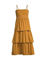 Lola Cotton Tiered Midi-Dress