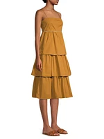 Lola Cotton Tiered Midi-Dress