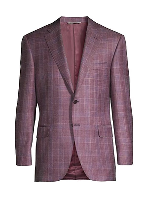 Plaid Wool-Blend Sport Coat