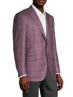 Plaid Wool-Blend Sport Coat