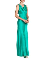 Satin Sleeveless Gown