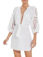 Plunging Cut Out Crochet Coverup