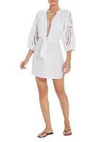 Plunging Cut Out Crochet Coverup