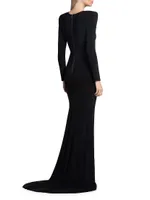 Forte Floor-Length Jersey Gown