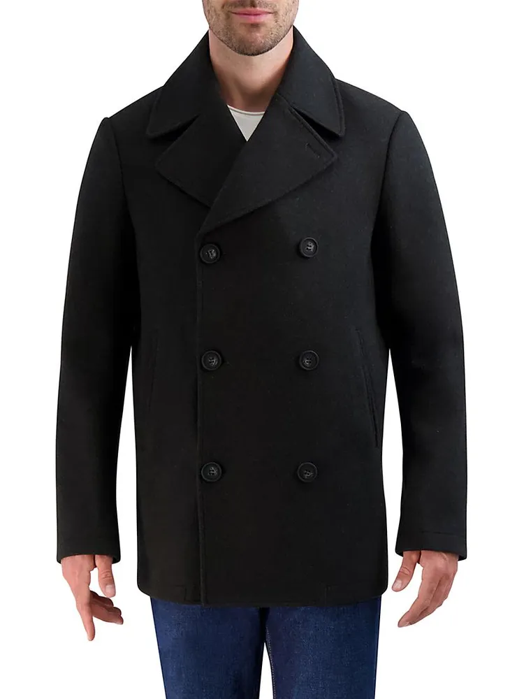 Stretch Wool Peacoat