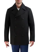 Stretch Wool Peacoat