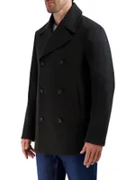 Stretch Wool Peacoat