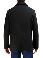 Stretch Wool Peacoat