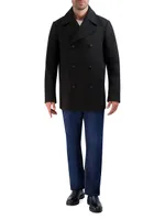 Stretch Wool Peacoat