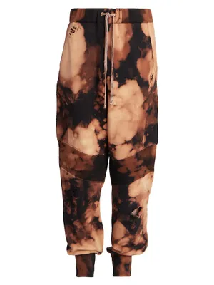 Burn Effect Drawstring Sweatpants