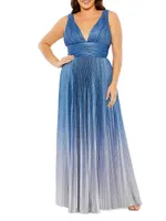 Fabulouss Ombré Pleated Gown