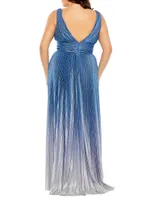 Fabulouss Ombré Pleated Gown