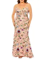 Fabulouss Floral Embroidered Gown