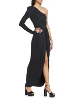 Suani Draped One-Shoulder Gown