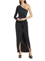 Suani Draped One-Shoulder Gown