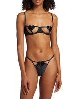 Heart Open-Cup Balconette Bra