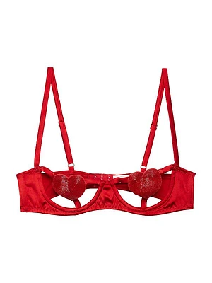 Heart Open-Cup Balconette Bra