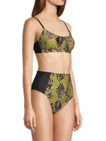 Kaia Palm Bralette Bikini Top