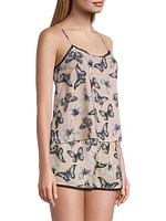 Pia Lace-Trim Butterfly Tank