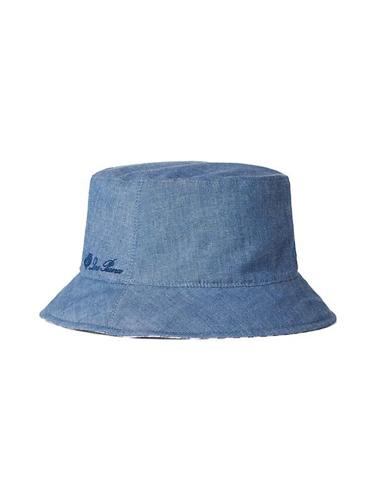 Reversible Chambray Bucket Hat