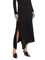 Chelsea Jersey Asymmetric Maxi Skirt