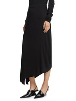 Chelsea Jersey Asymmetric Maxi Skirt