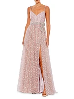 Embellished Bow A-Line Gown