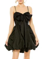 Bow-Front Balloon Minidress