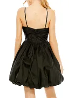 Bow-Front Balloon Minidress