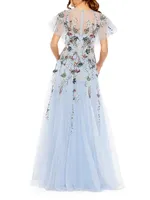 Evening Embellished Tulle Gown