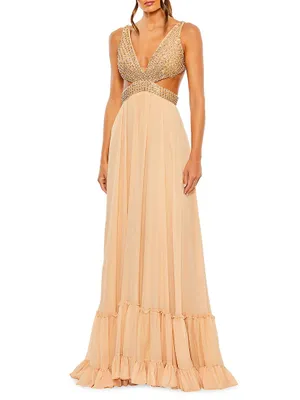 Prom Embellished Chiffon Gown