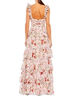 Floral Tiered Gown